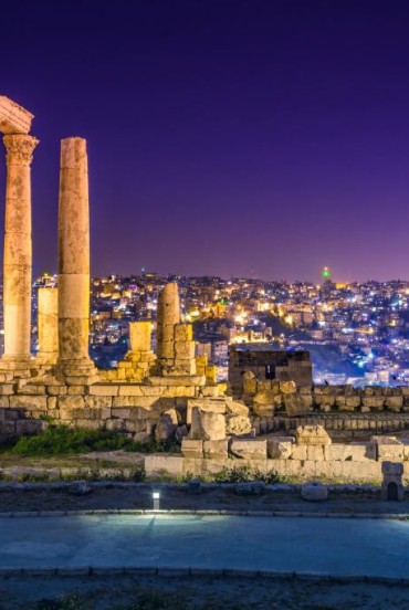 Vista di Amman dal Tempio di Ercole in Giordania