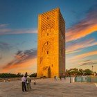 Vista della Torre di Hassan magnifica espressione dello stile architettonico marocchino