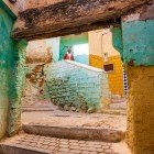 Tipiche stradine della Medina nella Città Santa di Moulay Idriss nella Provincia di Meknes in Marocco