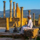 Volubilis antica città romana, patrimonio UNESCO, dettagli dei colonnati