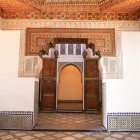 Palazzo Bahia a Marrakesh dettagli interni, in risalto le mattonelle a mosaico in stile marocchino