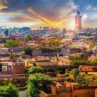 Vista panoramica della Medina di Marrakesh in Marocco