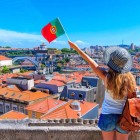 Bellissima vista panoramica del paesaggio urbano di Porto, Portogallo