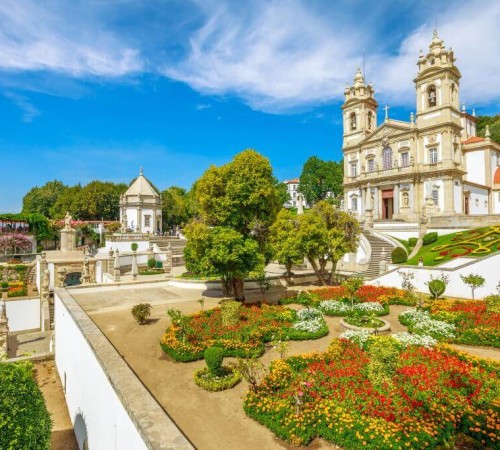 Vista del Santuario della città di Braga in Portogallo