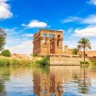 Il Chiosco di Traiano del Tempio di Philae sull'Isola di Agilkia nel Nilo, Assuan, Egitto